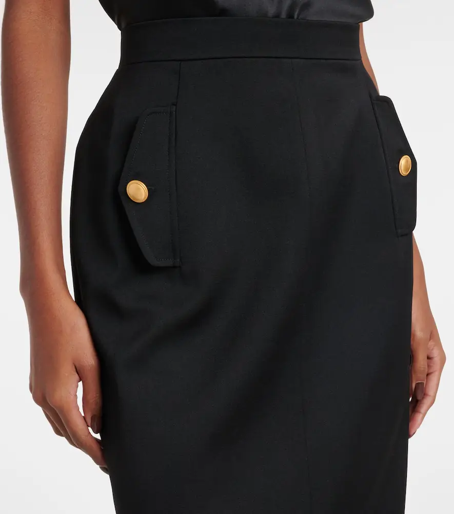Alessandra Rich Virgin wool pencil skirt | Thumbnail 4 Alessandra Rich Virgin wool pencil skirt | Thumbnail 4
