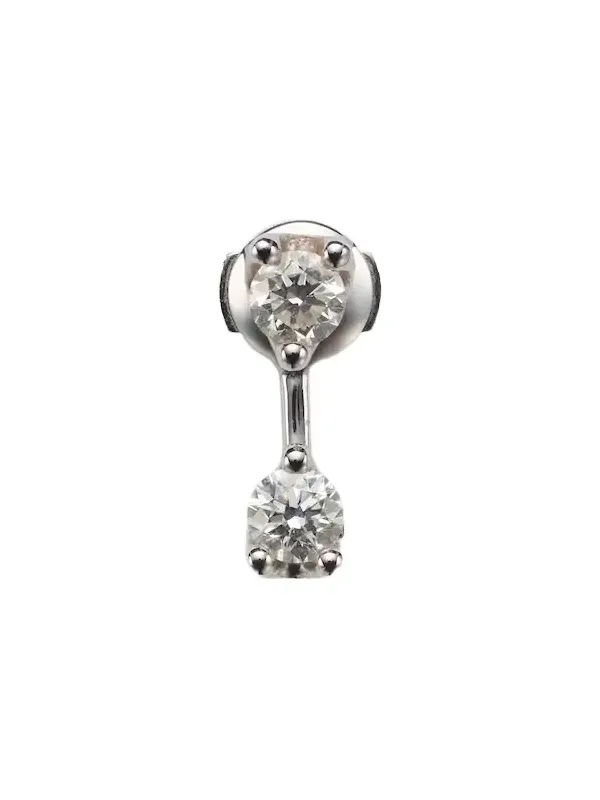 18kt white gold single earring with diamonds