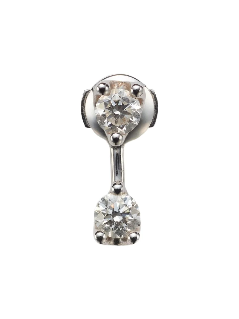 18kt white gold single earring with diamonds