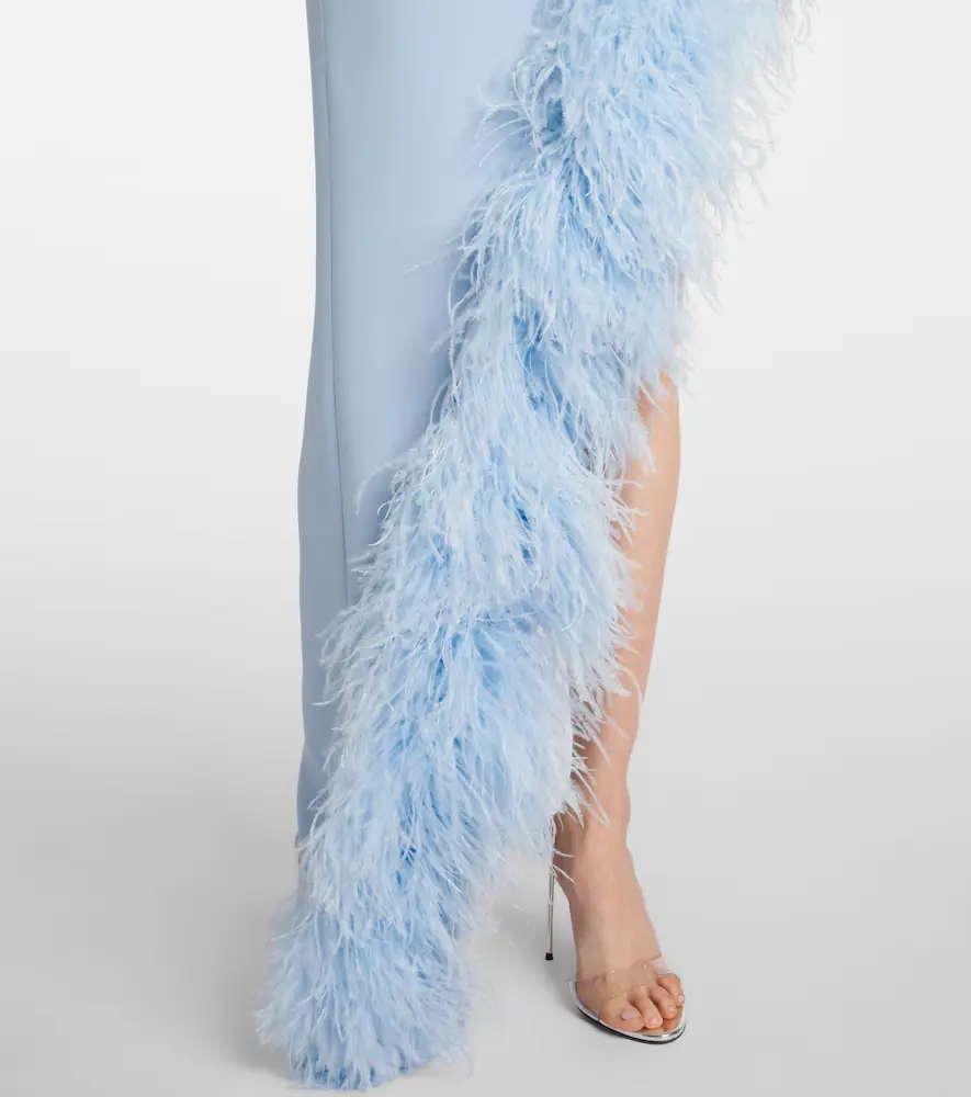 David Koma Asymmetric feather-trimmed cocktail dress | Thumbnail 5 David Koma Asymmetric feather-trimmed cocktail dress | Thumbnail 5