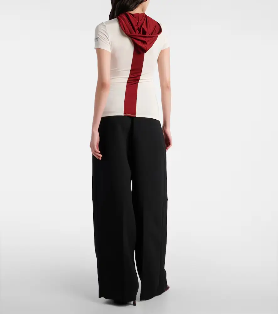 Jean Paul Gaultier Hooded chevron jersey top | Thumbnail 5 Jean Paul Gaultier Hooded chevron jersey top | Thumbnail 5