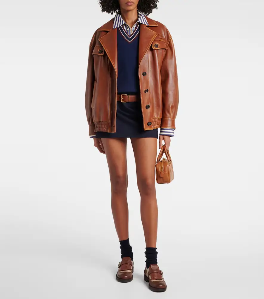 Miu Miu Wool and cashmere velour miniskirt | Thumbnail 3
