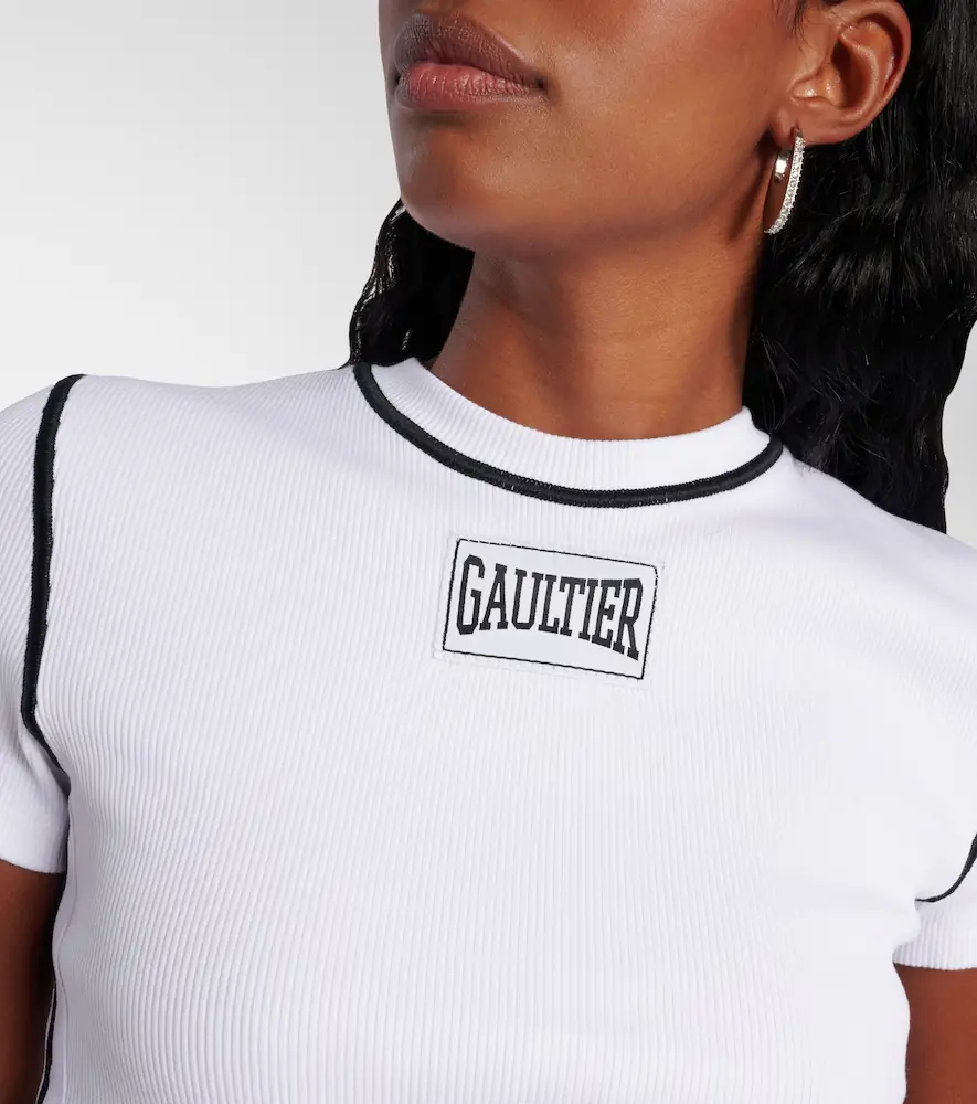Jean Paul Gaultier Logo cotton-blend jersey T-shirt | Thumbnail 4
