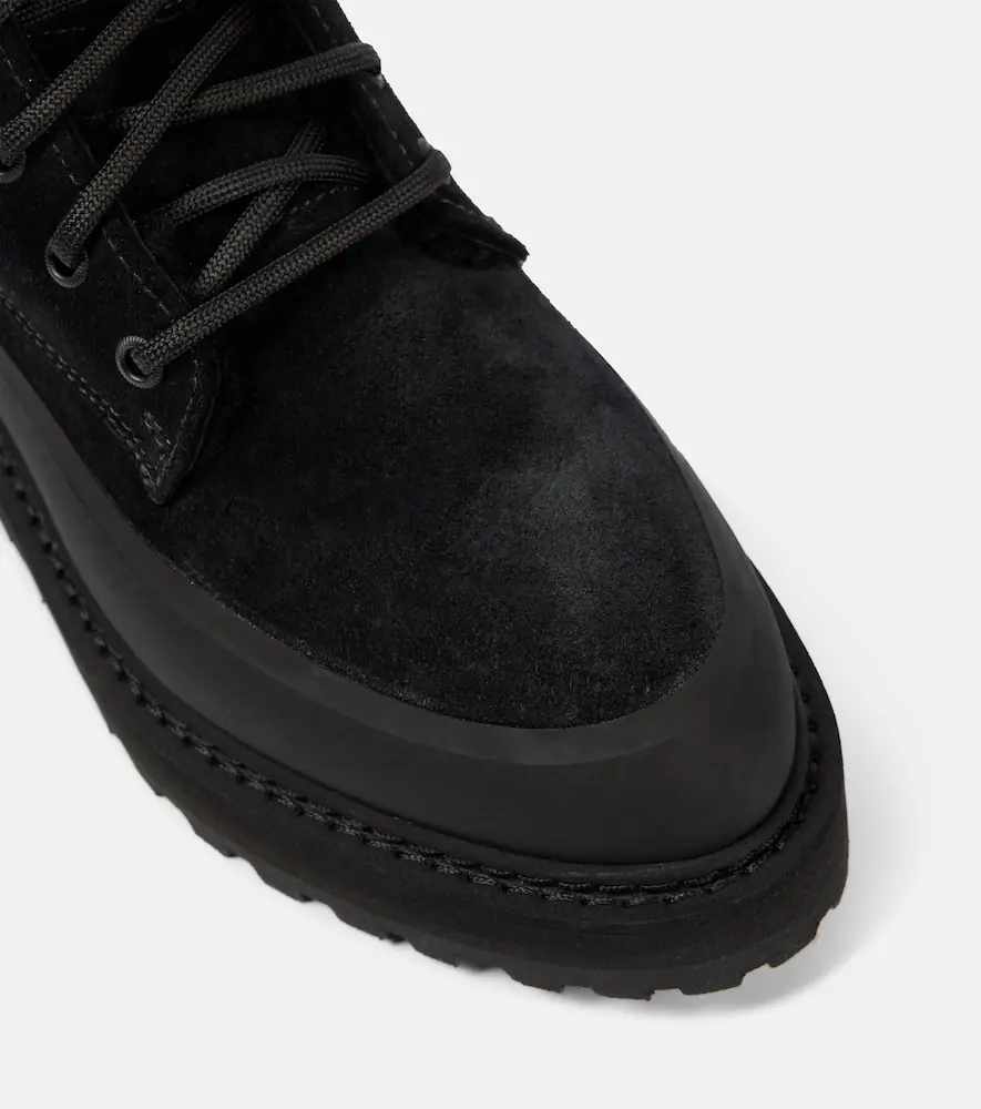 Le Monde Béryl Le Monde Béryl Dolomite shearling-trimmed suede ankle boots | Thumbnail 2