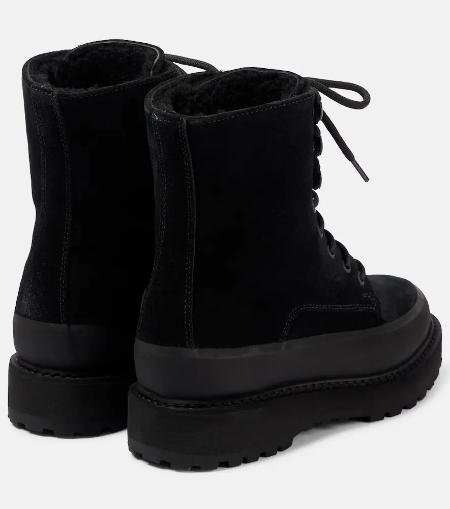 Le Monde Béryl Le Monde Béryl Dolomite shearling-trimmed suede ankle boots | Thumbnail 4