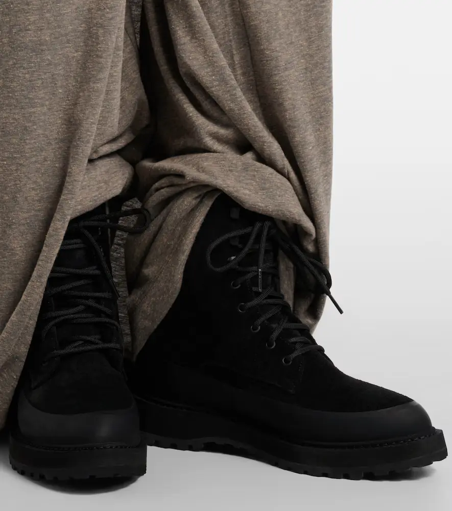 Le Monde Béryl Le Monde Béryl Dolomite shearling-trimmed suede ankle boots | Thumbnail 6