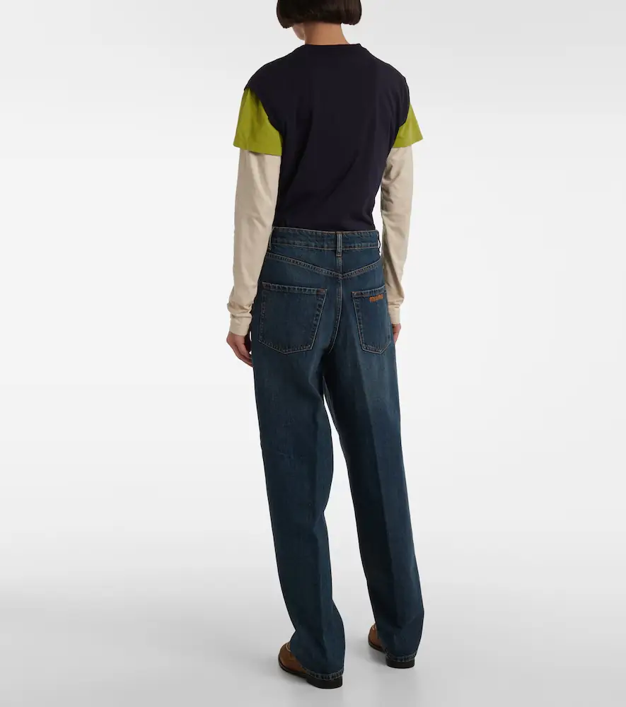 Miu Miu High-rise boyfriend jeans | Thumbnail 3 Miu Miu High-rise boyfriend jeans | Thumbnail 3