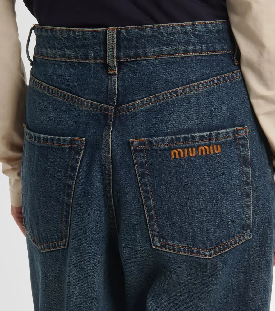 Miu Miu High-rise boyfriend jeans | Thumbnail 4 Miu Miu High-rise boyfriend jeans | Thumbnail 4