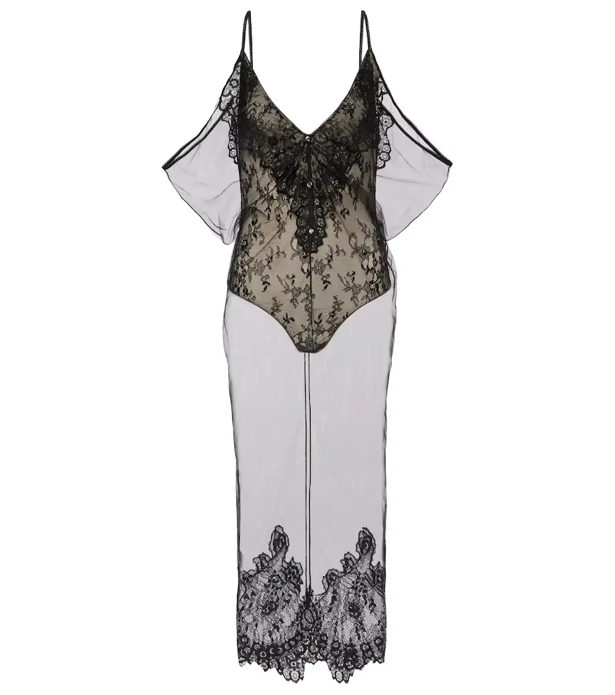 Sheer lace bodysuit