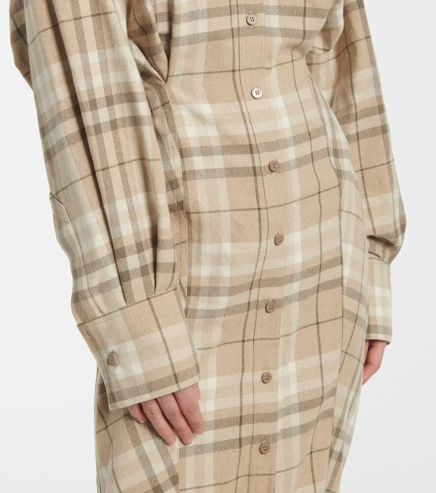 The Attico Checked cotton-blend shirt dress | Thumbnail 4 The Attico Checked cotton-blend shirt dress | Thumbnail 4