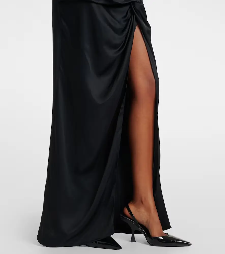 The Attico Gathered satin slip dress | Thumbnail 2 The Attico Gathered satin slip dress | Thumbnail 2