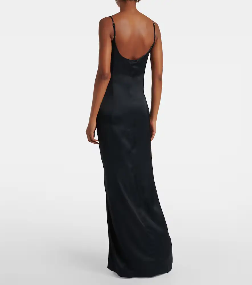 The Attico Gathered satin slip dress | Thumbnail 5 The Attico Gathered satin slip dress | Thumbnail 5