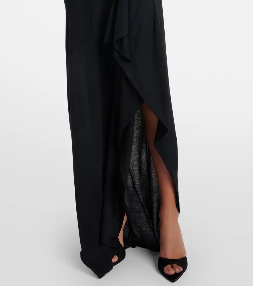 The Attico Draped cutout semi-sheer maxi dress | Thumbnail 7 The Attico Draped cutout semi-sheer maxi dress | Thumbnail 7