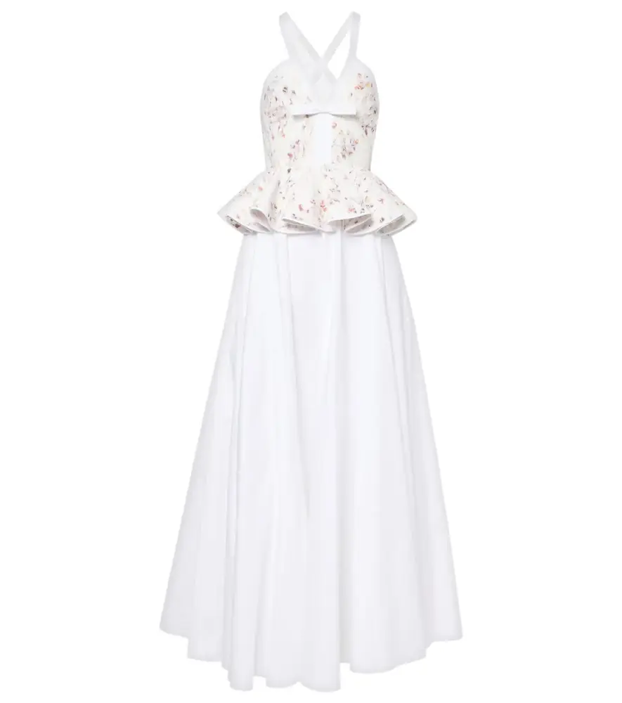 Giambattista Valli Ruffled floral lace gown | Image 1 Giambattista Valli Ruffled floral lace gown | Image 1