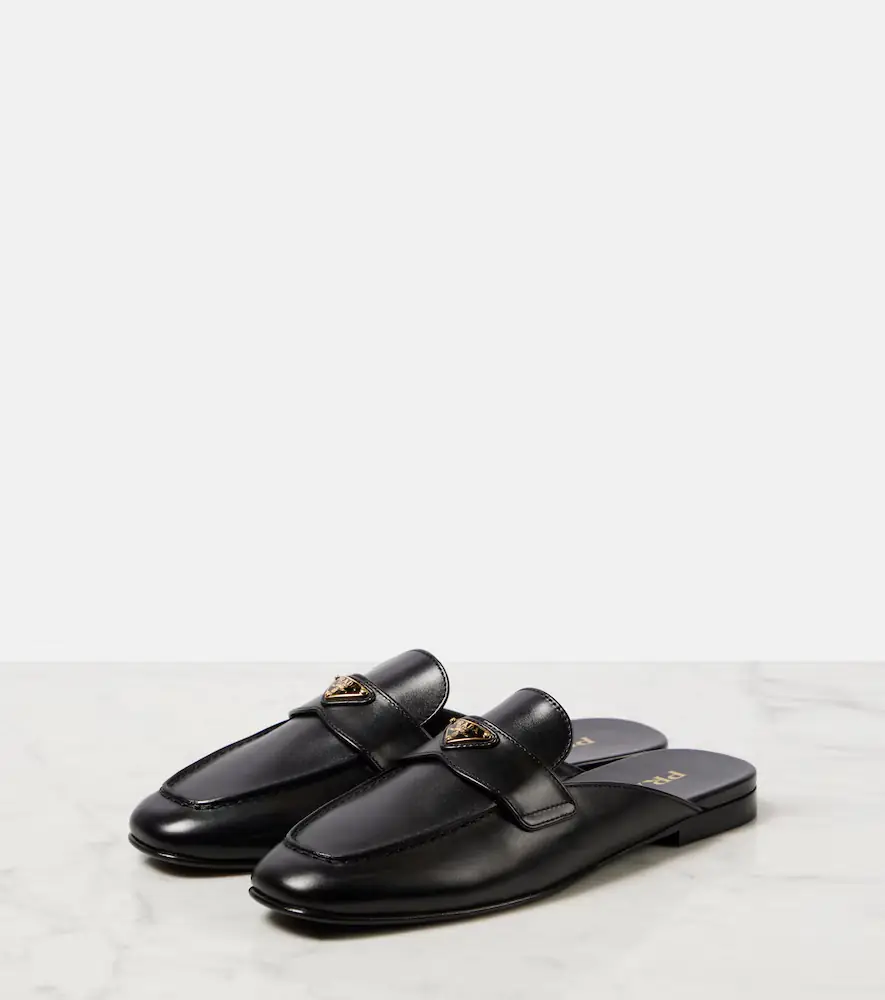 Prada Leather mules | Thumbnail 3
