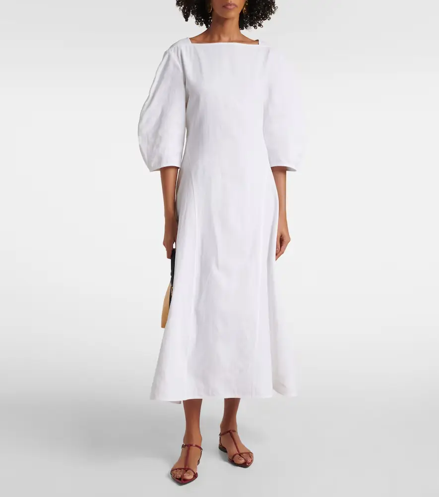 Jil Sander Linen midi dress | Thumbnail 4