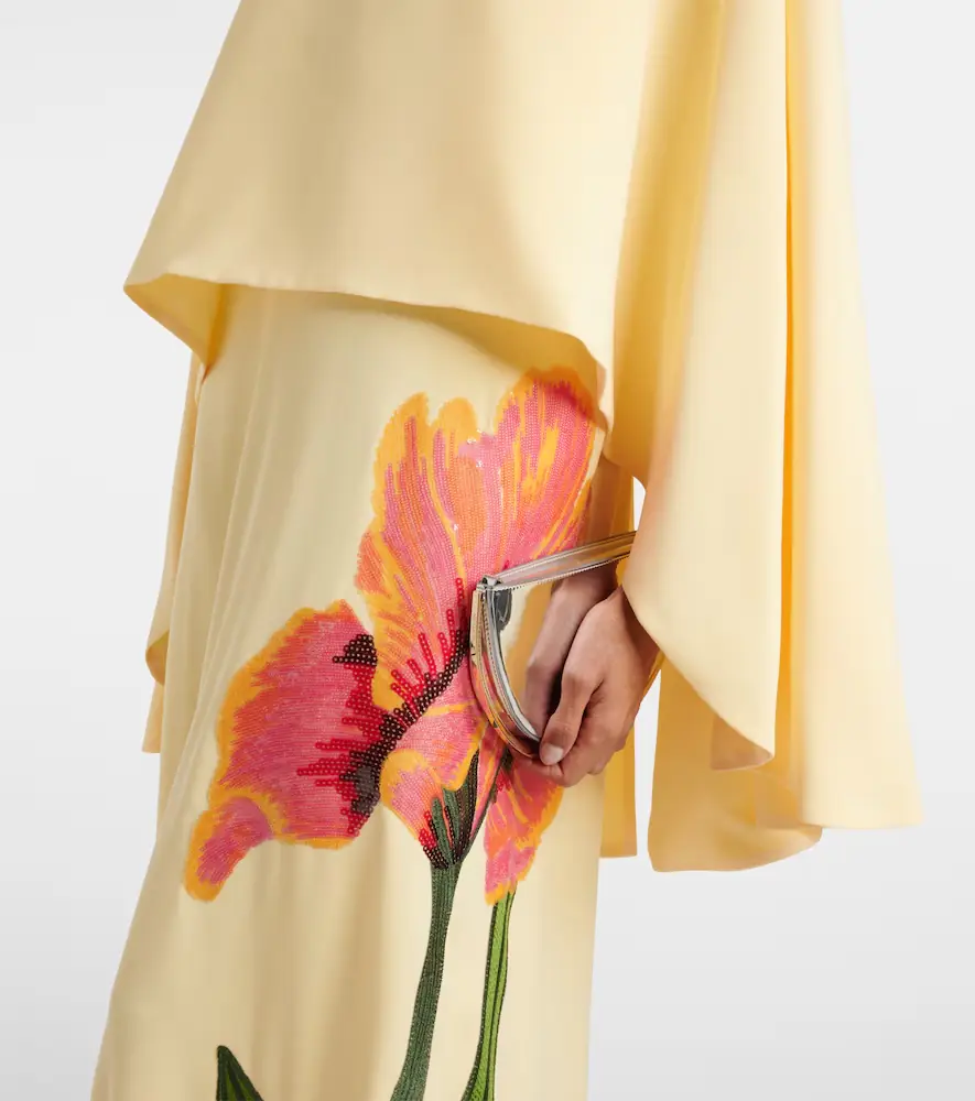 Costarellos Meena floral crêpe gown | Thumbnail 3 Costarellos Meena floral crêpe gown | Thumbnail 3