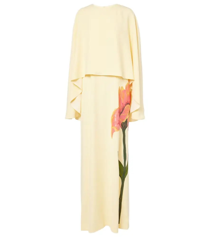 Costarellos Meena floral crêpe gown