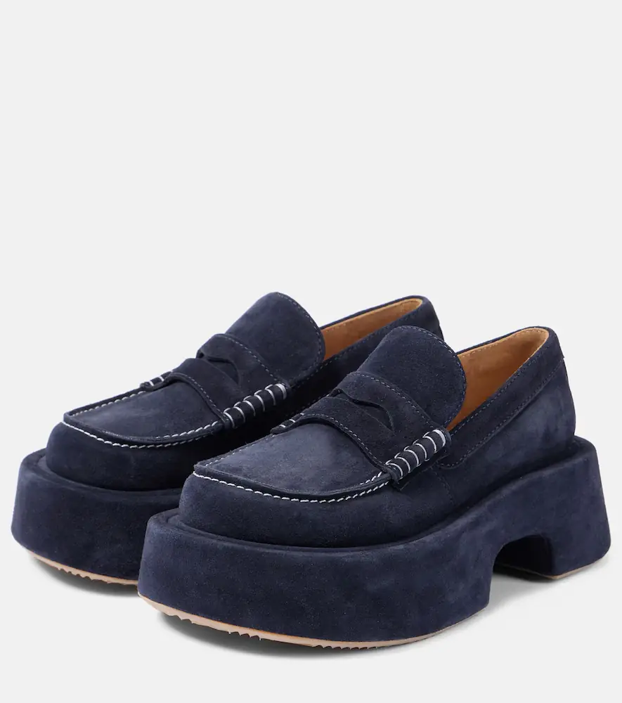 JW Anderson Suede platform penny loafers | Thumbnail 3