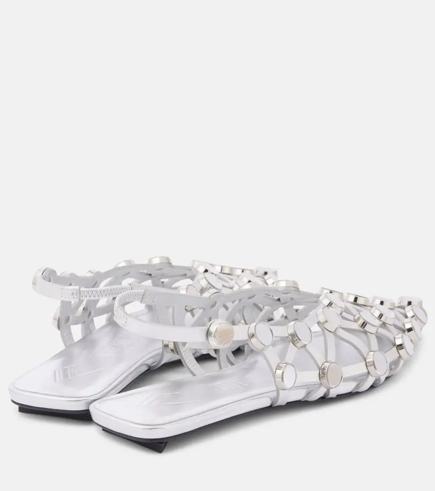 The Attico Grid leather ballet flats | Thumbnail 3