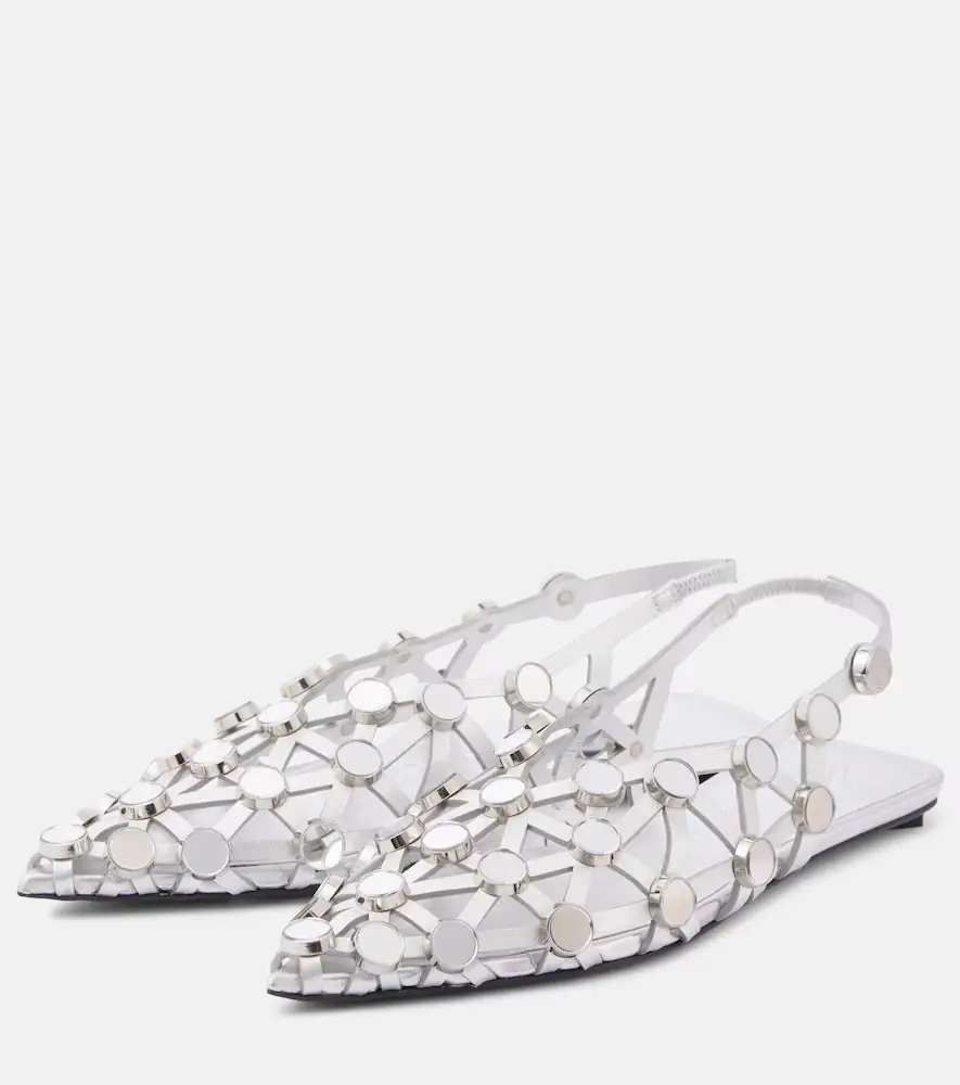 The Attico Grid leather ballet flats | Thumbnail 4