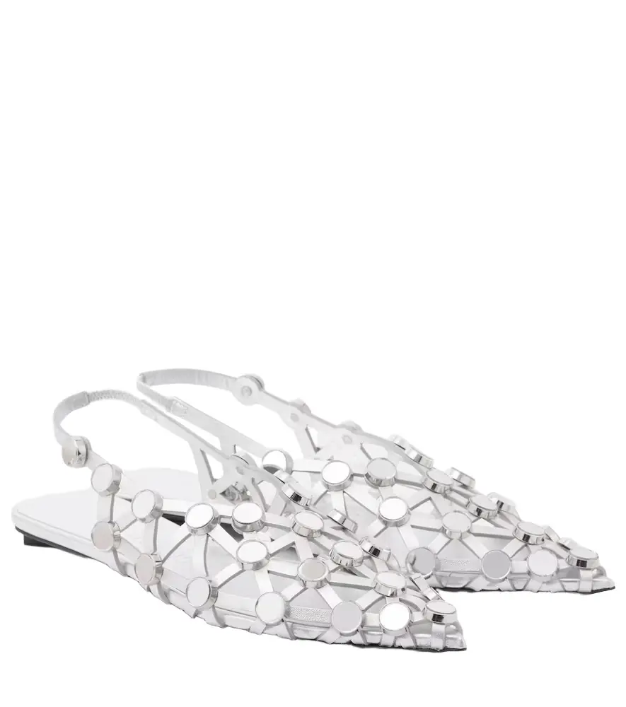 The Attico Grid leather ballet flats | Image 1 The Attico Grid leather ballet flats | Image 1
