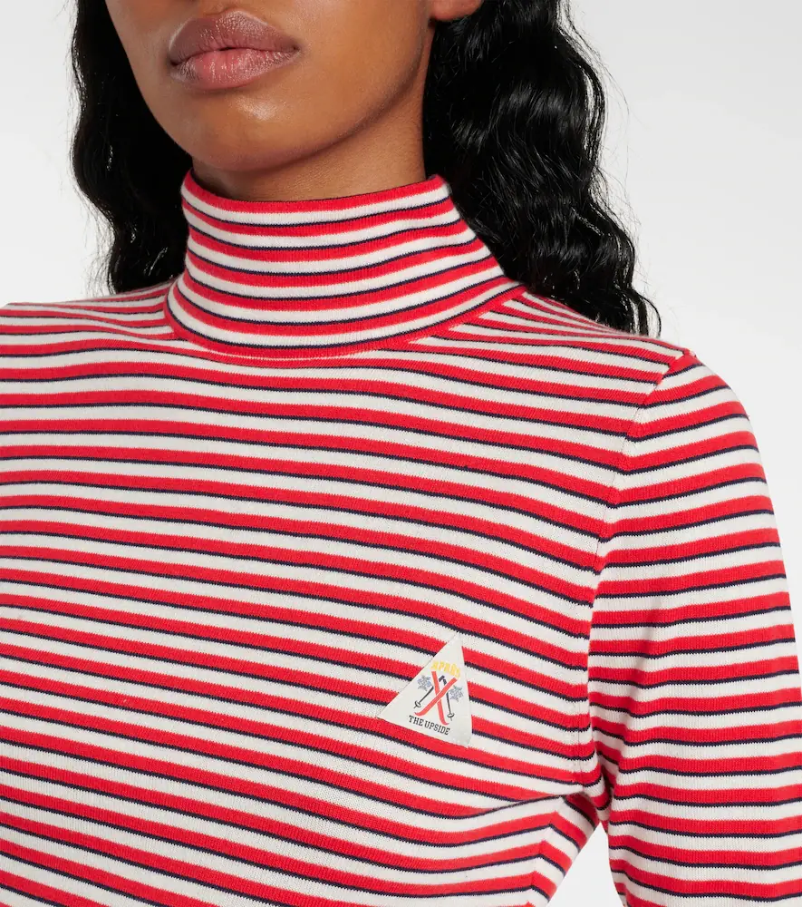 The Upside Raie striped cotton turtleneck top | Thumbnail 4