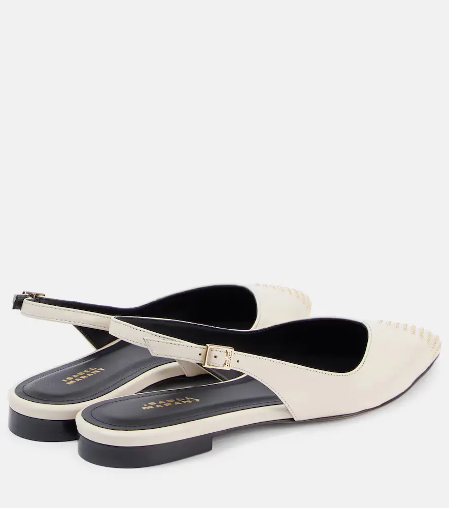 Isabel Marant Branee studded leather slingback flats | Thumbnail 3