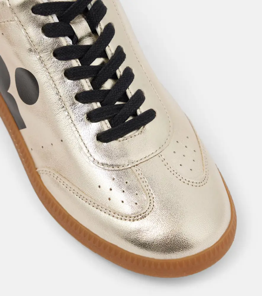 Isabel Marant Kaycee metallic-leather sneakers | Thumbnail 4