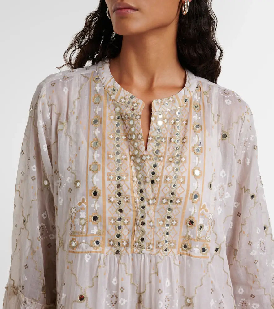 JULIET DUNN Mosaic printed cotton midi dress | Thumbnail 5