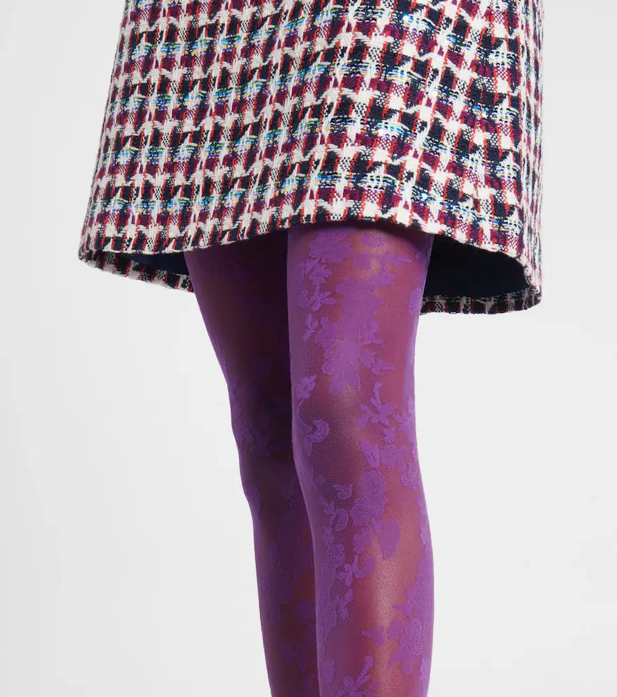 Valentino Garavani Floral lace tights | Thumbnail 4