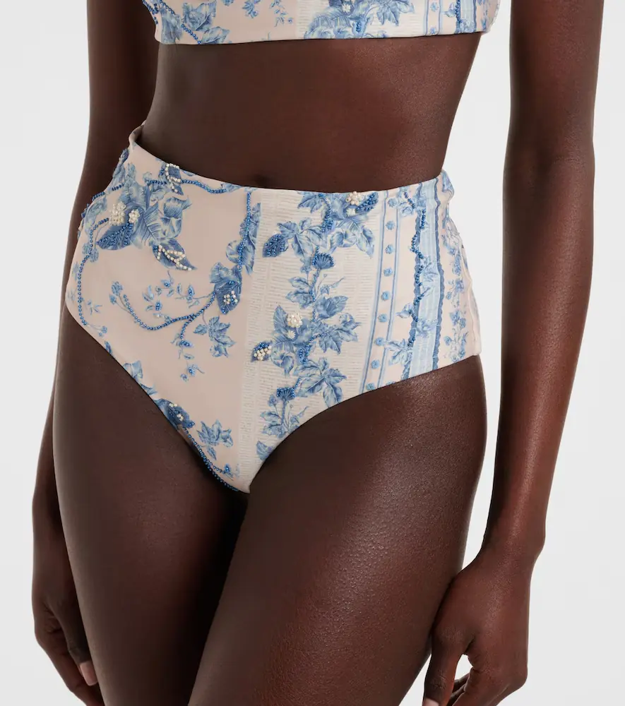 Agua by Agua Bendita Magenta floral bikini bottoms | Thumbnail 2