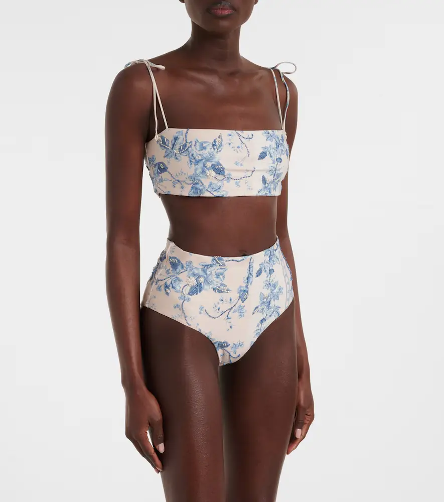 Agua by Agua Bendita Magenta floral bikini bottoms | Thumbnail 3