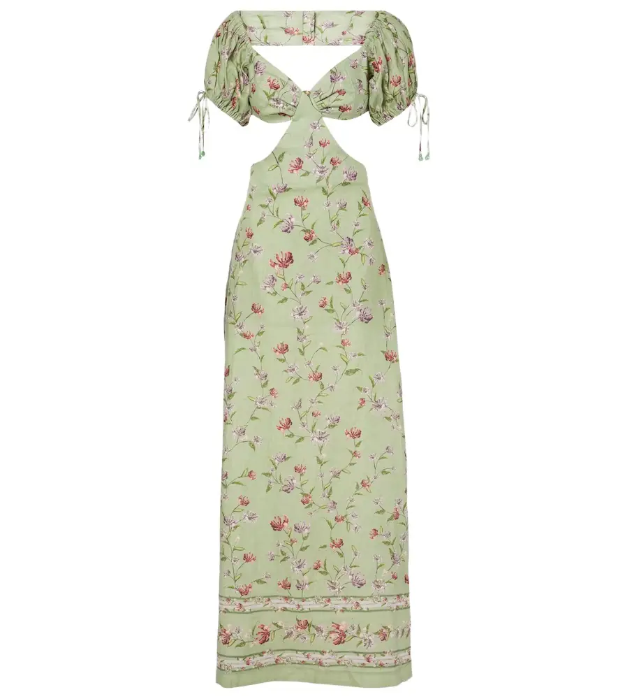 Agua by Agua Bendita Cielo Honeysuckle floral linen maxi dress | Image 1 Agua by Agua Bendita Cielo Honeysuckle floral linen maxi dress | Image 1