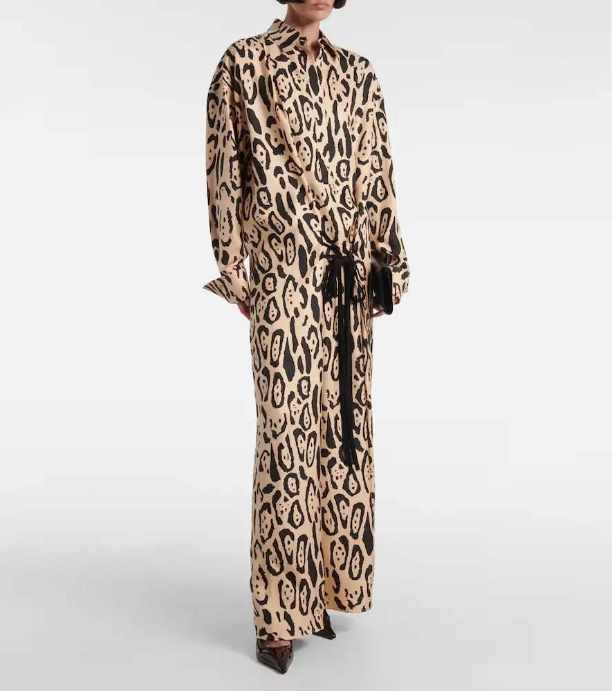 Sportmax Astoria printed silk twill gown | Thumbnail 3