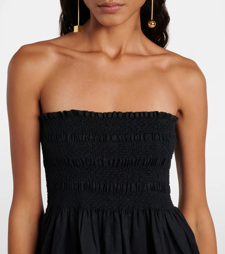 Heidi Klein La Bocana shirred linen midi dress | Thumbnail 5