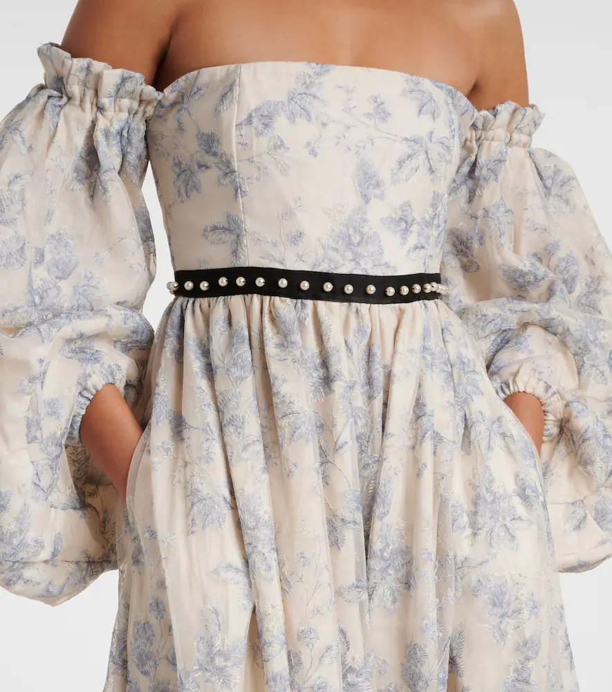 Agua by Agua Bendita Alheli balloon-sleeve floral maxi dress | Thumbnail 2