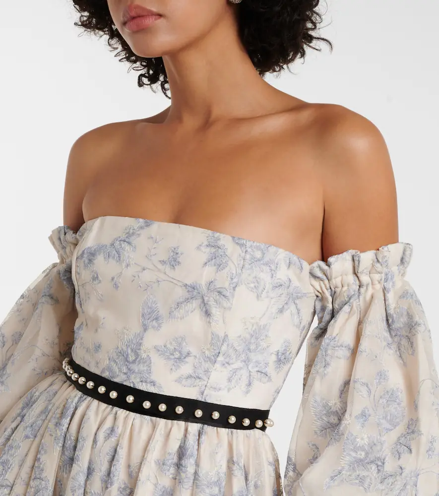 Agua by Agua Bendita Alheli balloon-sleeve floral maxi dress | Thumbnail 4