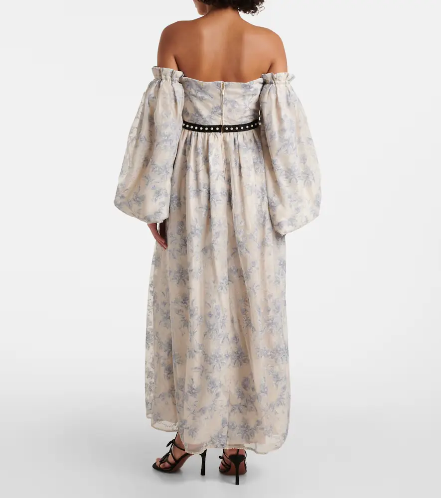 Agua by Agua Bendita Alheli balloon-sleeve floral maxi dress | Thumbnail 5