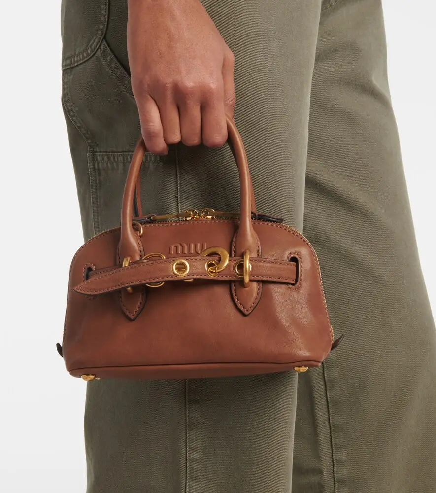Miu Miu Aventure Mini leather tote bag | Thumbnail 6