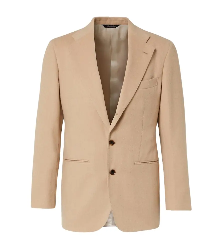 Saman Amel Camel hair suit jacket
