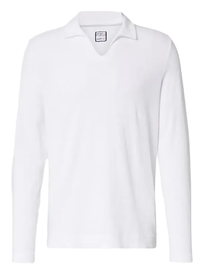 Cotton terry polo shirt