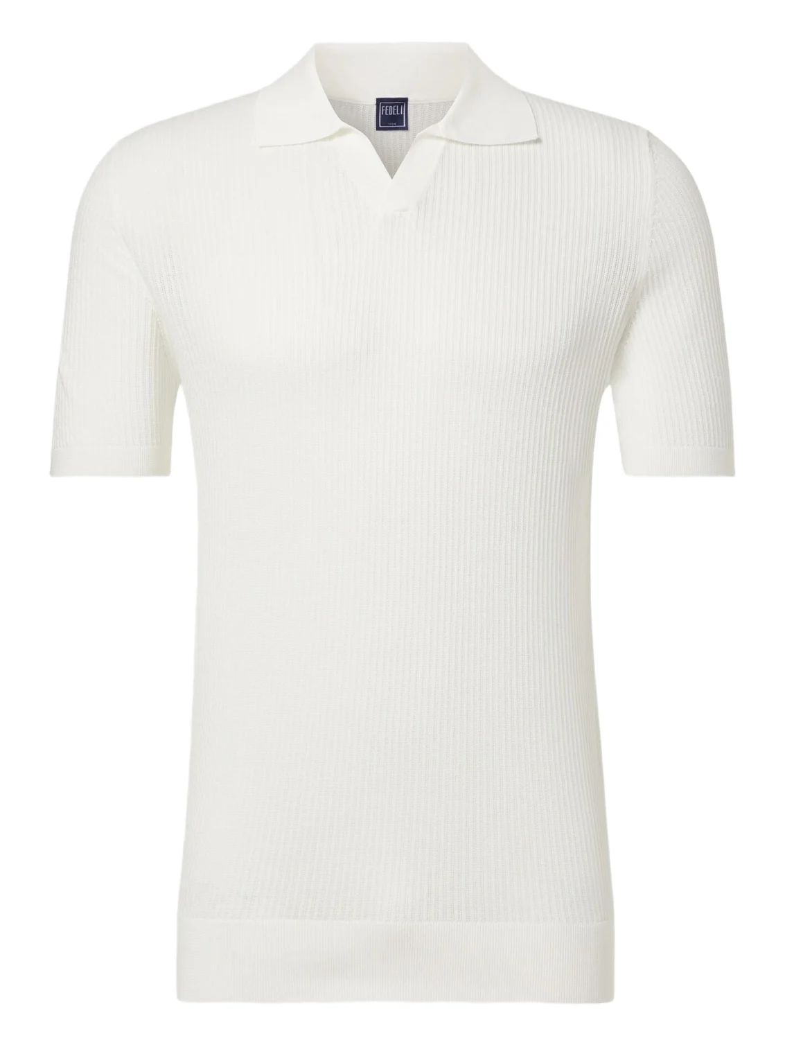 FEDELI Cotton piqué polo shirt