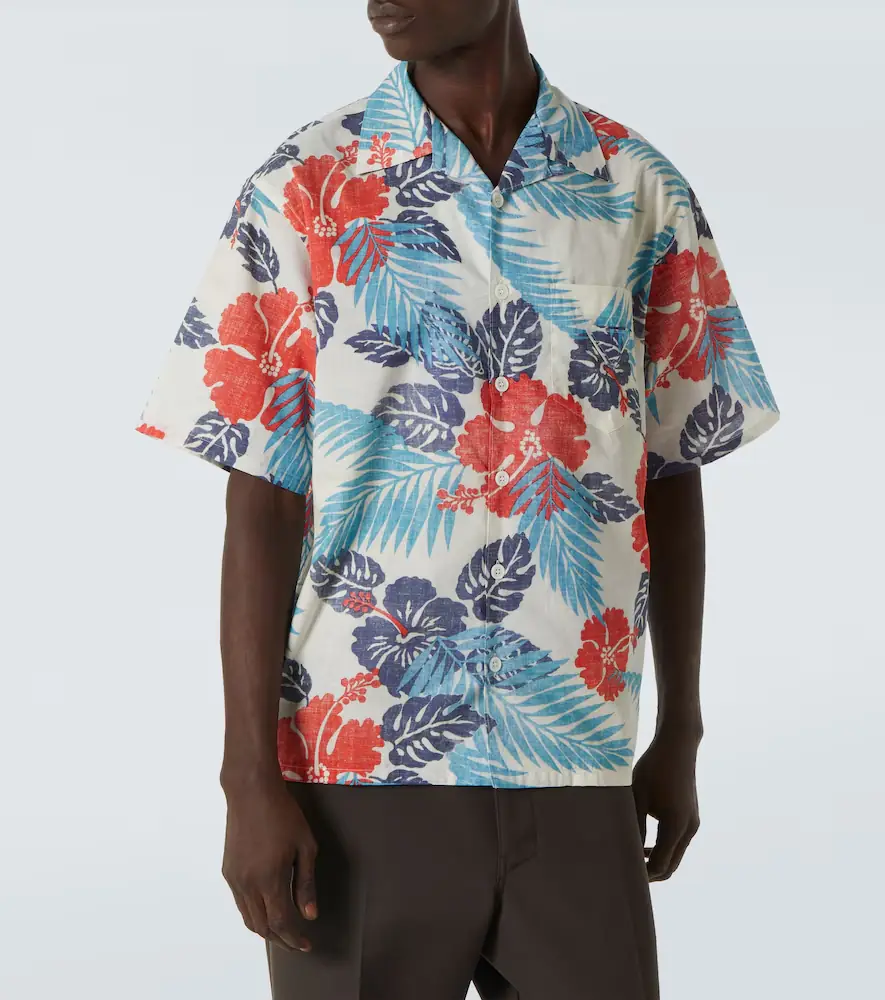 Prada Printed cotton bowling shirt | Thumbnail 3