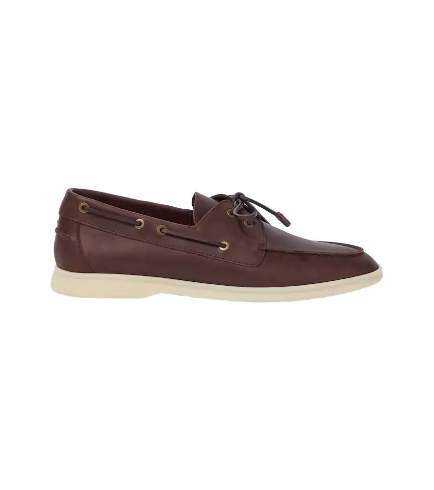 Loro Piana Sea-Sail Walk leather boat shoes