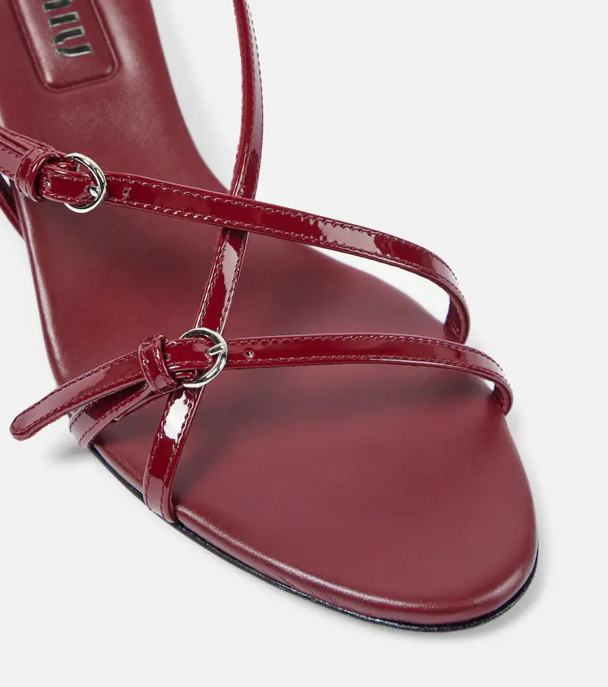 Miu Miu 55 patent leather sandals | Thumbnail 3