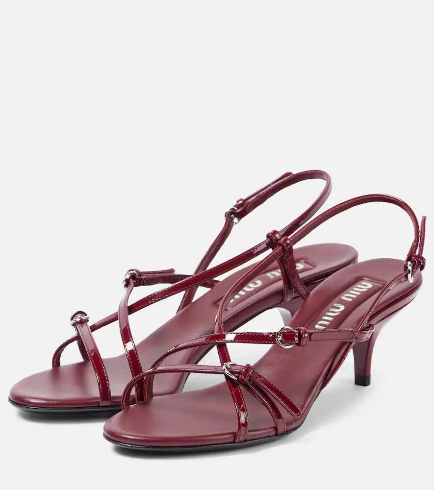 Miu Miu 55 patent leather sandals | Thumbnail 4
