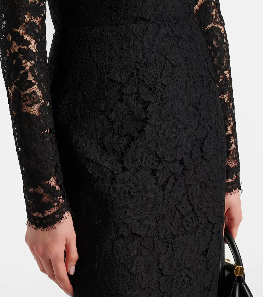 Dolce & Gabbana DG lace midi dress | Thumbnail 4 Dolce & Gabbana DG lace midi dress | Thumbnail 4