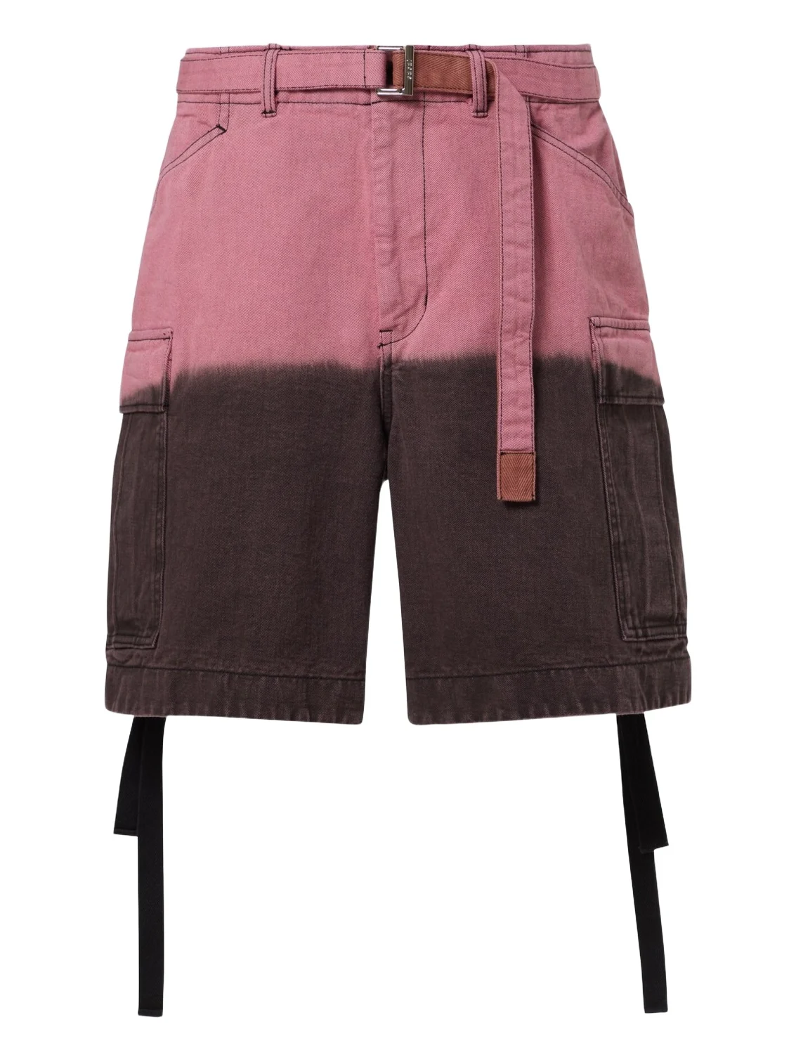 Sacai Ombré cotton cargo shorts