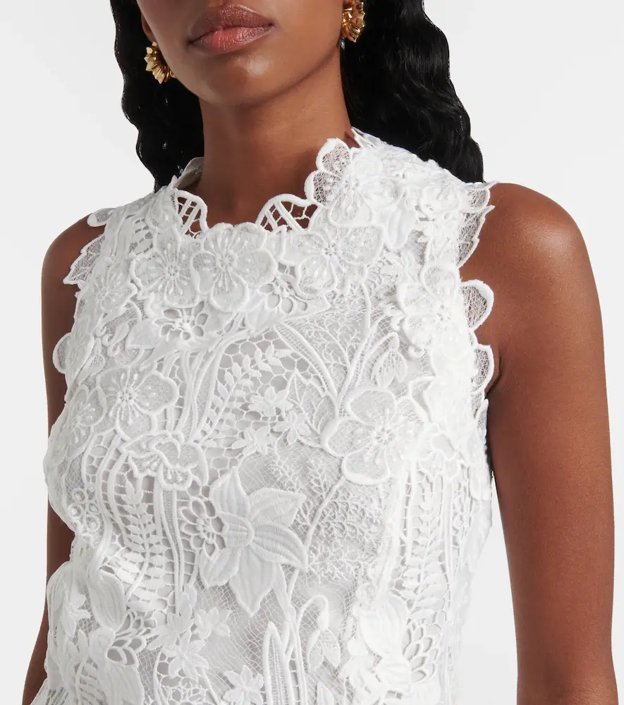 MONIQUE LHUILLIER Floral lace minidress | Thumbnail 3 MONIQUE LHUILLIER Floral lace minidress | Thumbnail 3